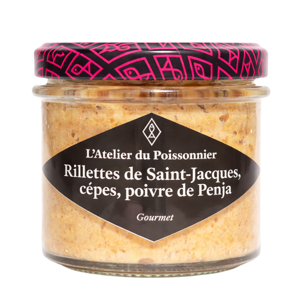Rillettes de st-Jacques, cèpes, poivre de Penja 90g