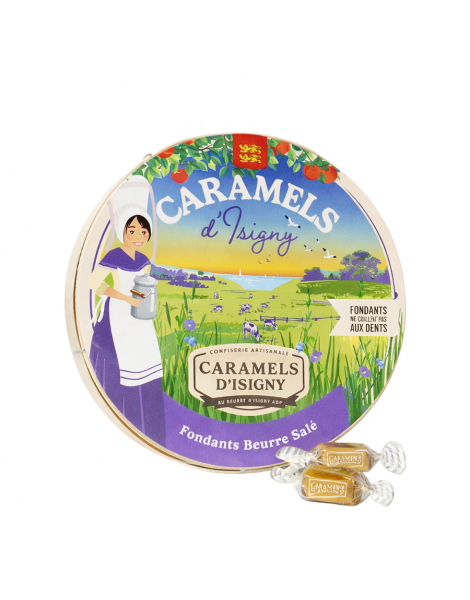 Caramels d'Isigny fondants au beurre salé Boite Camembert 75g