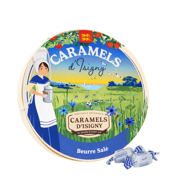 Caramels d'Isigny au beurre salé Boite Camembert 75g