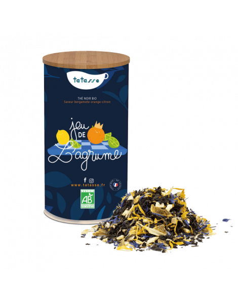 Thé noir bio Bergamote orange - Jeu de l'Agrume - Tatasse