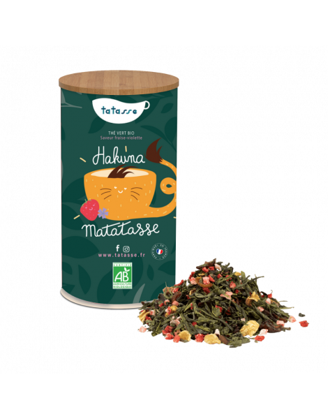 Thé vert bio Fraise Hibiscus - Hakuna Matatasse - Tatasse