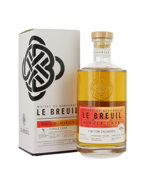 Whisky Single Cask Finition Calvados - Breuil 46,4% 70cl