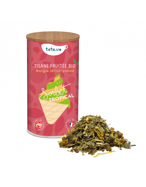 Tisane fruitée bio Mangue Abricot - Sorbet Tropical - Tatasse