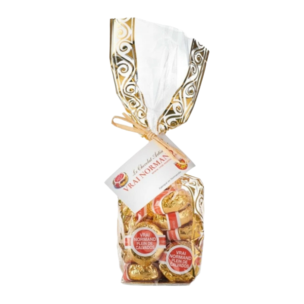 Sachet 18 chocolat noir au Calvados en forme de Camembert 150g