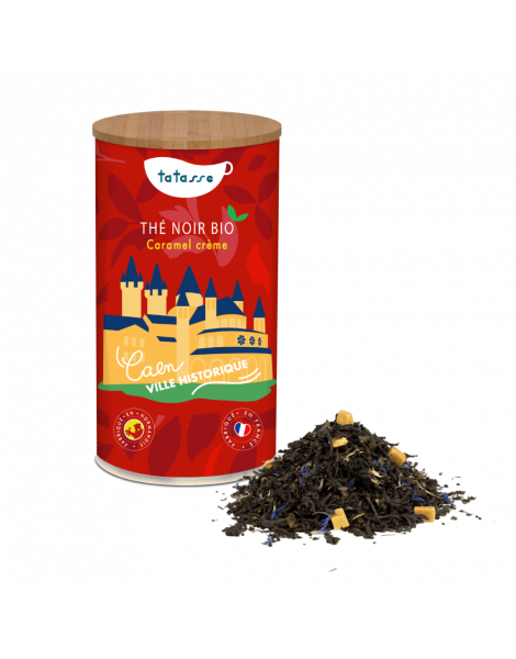 Thé noir bio caramel-crème Caen Tatasse 100g