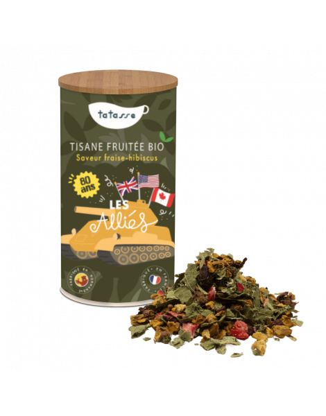 Thé vert bio fraise et hibiscus Tatasse 100g