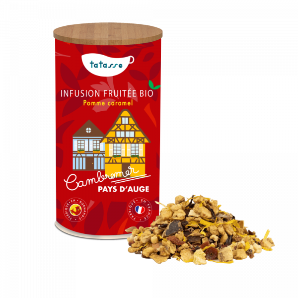 Infusion fruitée bio Pomme Caramel en vrac Cambremer Pays d'Auge – Tatasse