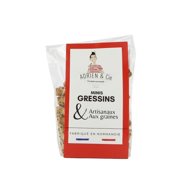 Mini gressins aux graines 100g Adrien & Cie