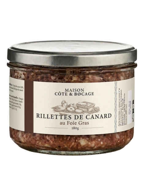 Rillettes Canard au Foie Gras Maison Côte & Bocage 180g