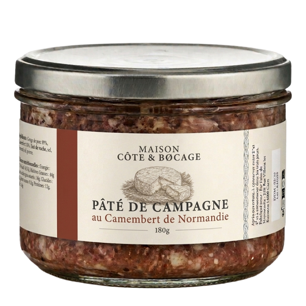Pâté de campagne Camembert de Normandie Maison Côte & Bocage 180g