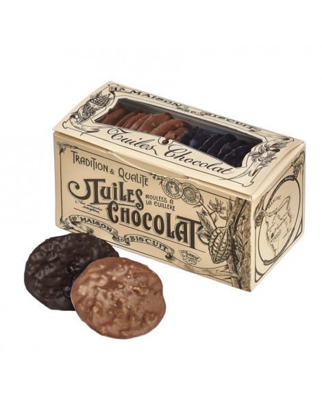 Tuiles 2 chocolats 170g - Maison du biscuit