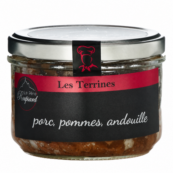 Terrine de porc, pomme, andouille Roupsard 180g