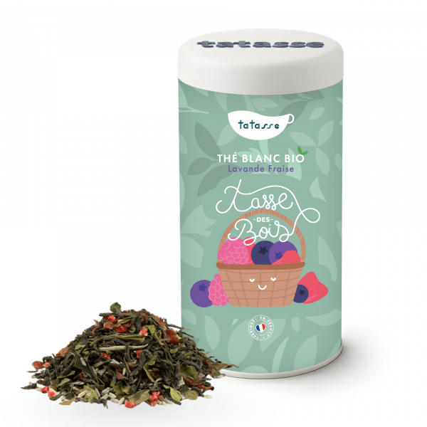 Thé blanc bio Lavande Fraise - Tasse des Bois - Tatasse