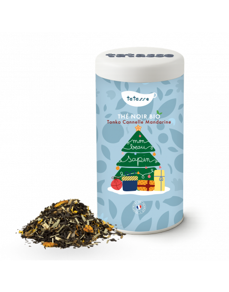 Thé noir bio Tonka cannelle mandarine - Mon Beau Sapin - Tatasse