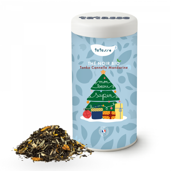 Thé noir bio Tonka cannelle mandarine - Mon Beau Sapin - Tatasse