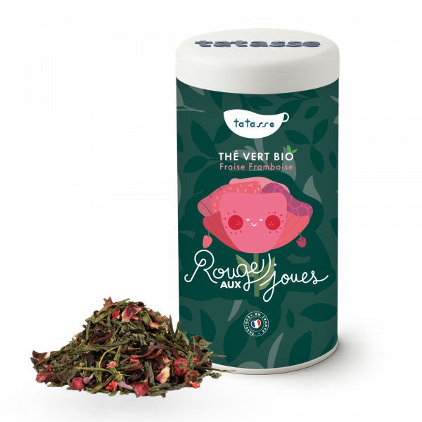 Thé vert bio Fraise Framboise - Rouge aux Joues - Tatasse