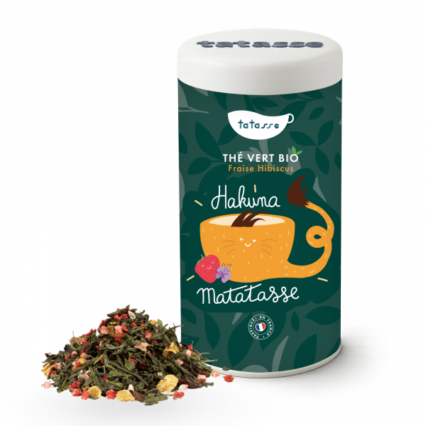 Thé vert bio Fraise Hibiscus - Hakuna Matatasse - Tatasse