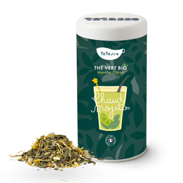 Thé vert bio Menthe citron - Chaud Mojito - Tatasse