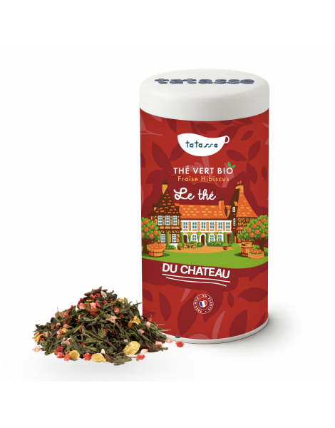 Thé vert bio fraise hibiscus - Thé du Château - Tatasse