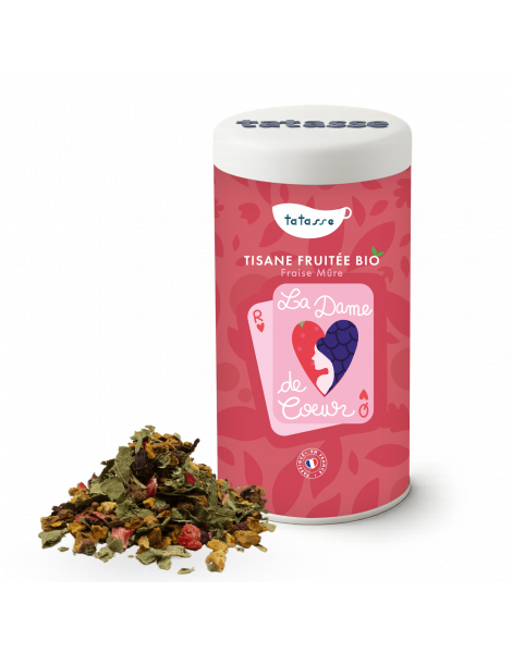 Tisane fruitée bio Fraise Mûre - Dame de Coeur - Tatasse