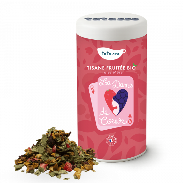 Tisane fruitée bio Fraise Mûre - Dame de Coeur - Tatasse