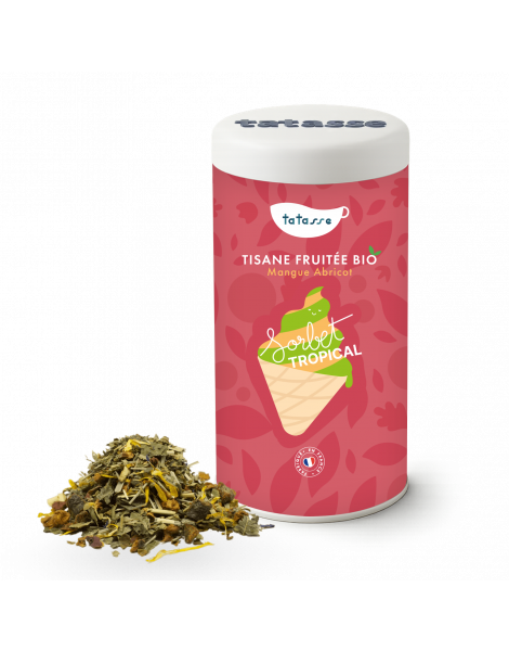 Tisane fruitée bio Mangue Abricot - Sorbet Tropical - Tatasse