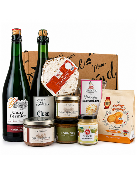Panier garni Cidres & Fromages de Normandie