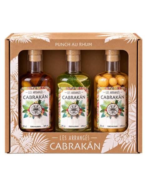 Lot de 3x20cl de rhums arrangés Cabrakan