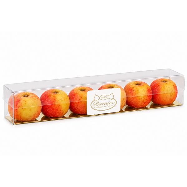 6 pommes de pâte d'amande au Calvados Bonbon Barnier