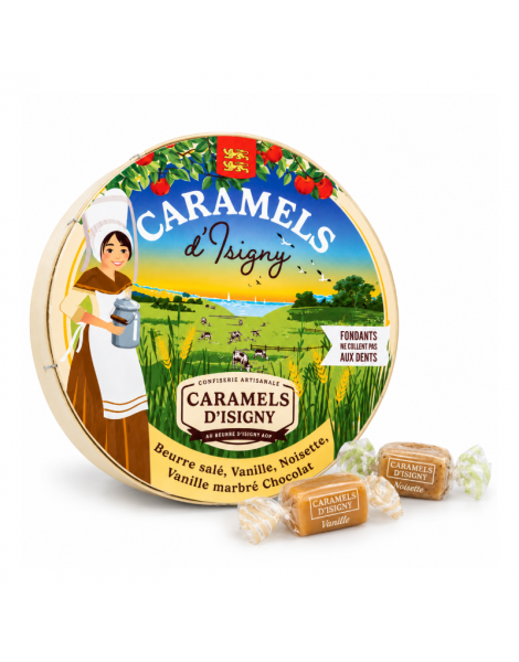 Caramels d'Isigny "Assortiment Fondants" Boite Camembert 75gCatalogue Produits