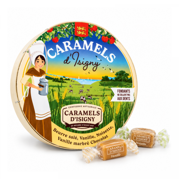Caramels d'Isigny "Assortiment Fondants" Boite Camembert 75gCatalogue Produits