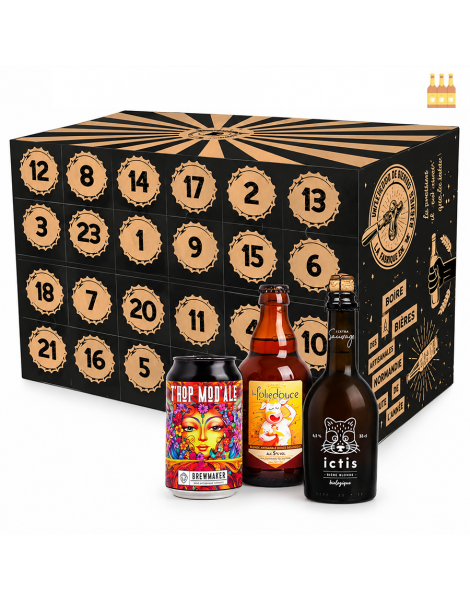Calendrier de l'Avent Bières blonde Normandes - 24 bières de 33cl