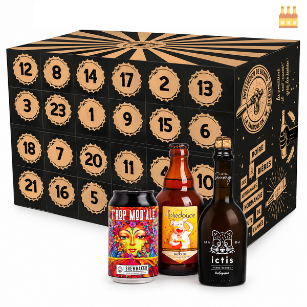 Calendrier de l'Avent Bières blonde Normandes - 24 bières de 33cl
