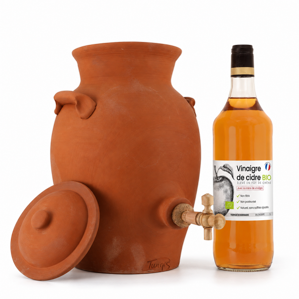 Vinaigre de cidre bio non pasteurisé sans sulfite 1L