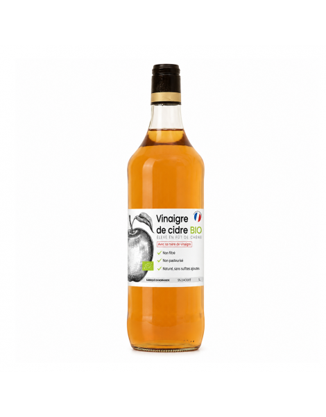 Vinaigre de cidre BIO avec sa mère de vinaigre